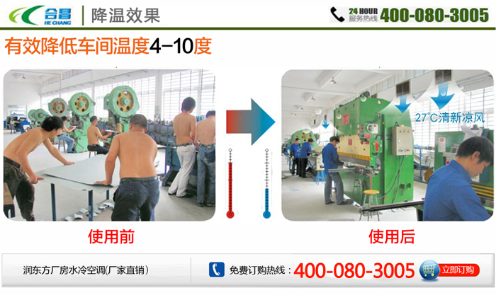 環(huán)?？照{降溫效果對比